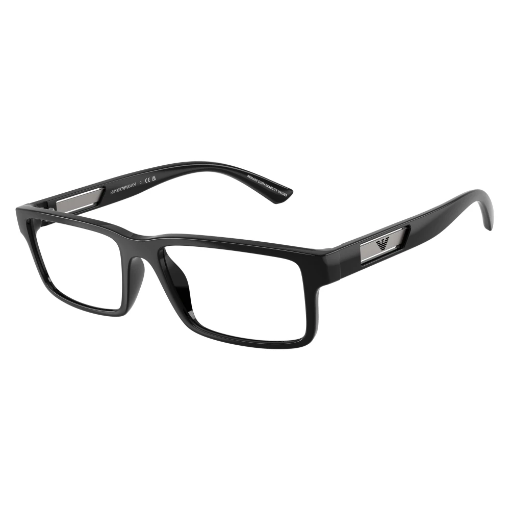 Emporio Armani Men's Black Glasses, 55 Mm, Optical Frame