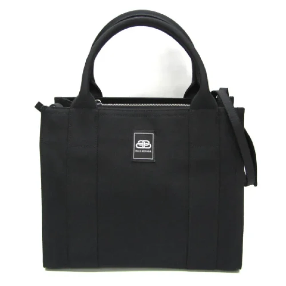 Balenciaga Vintage Pre-owned Canvas shoulder-bags Black Dames