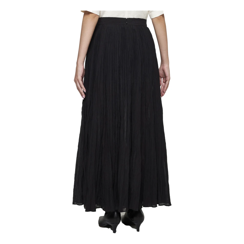TotêMe Geplooide Zwarte Rok Black Dames