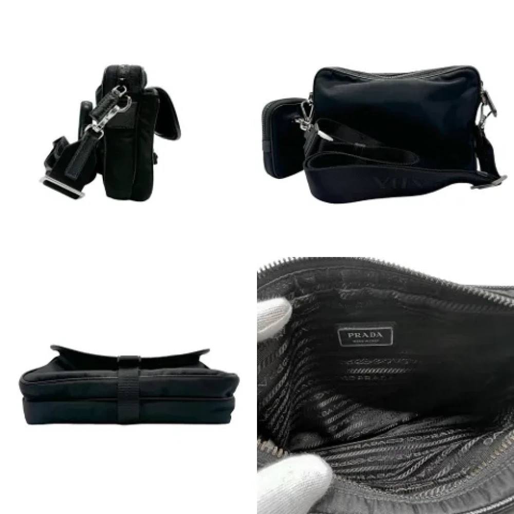 Prada Vintage Pre-owned Nylon shoulder-bags Black Dames