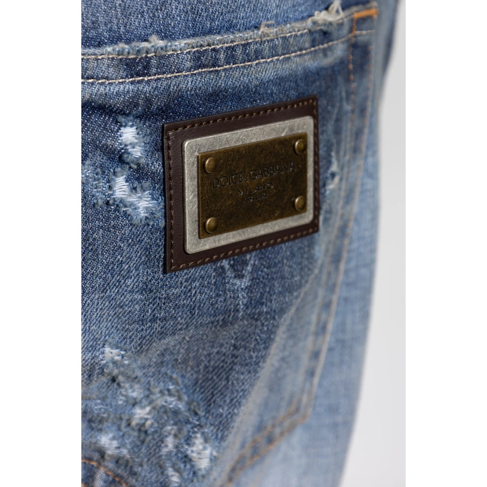Dolce & Gabbana Jeans met logo Blue Heren