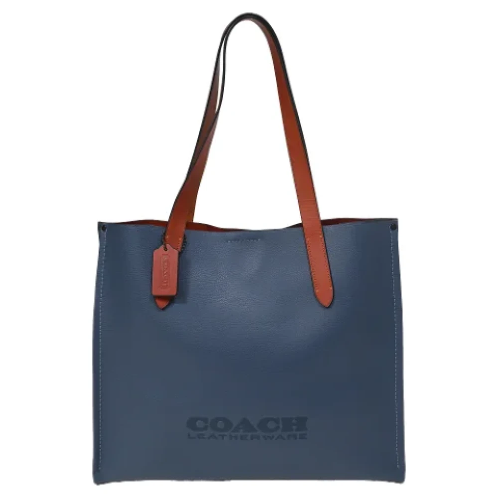 Coach Pre-owned Leather totes Blue Heren