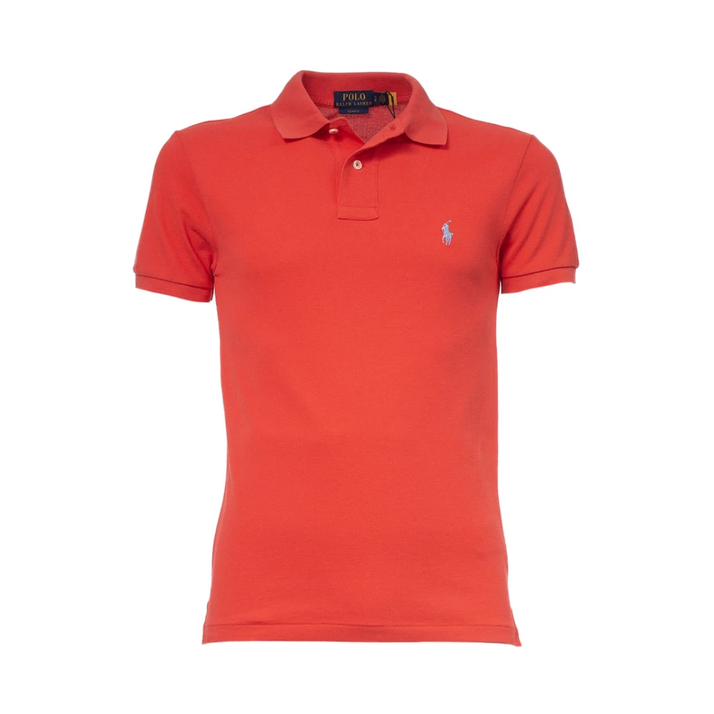 Polo Ralph Lauren Slim-Fit Korte Mouw Polo Shirt Red Heren
