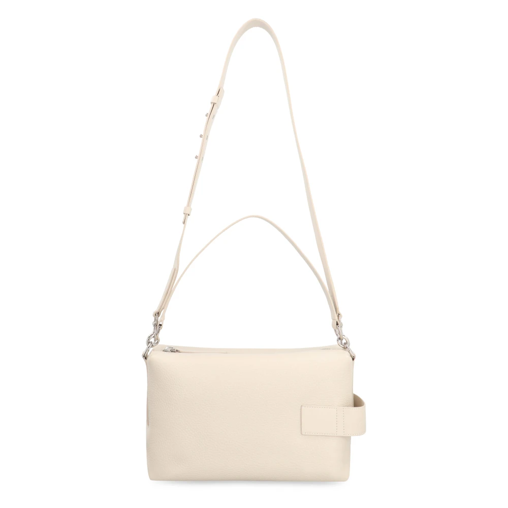Hogan Script Leren Boston Tas Beige Dames
