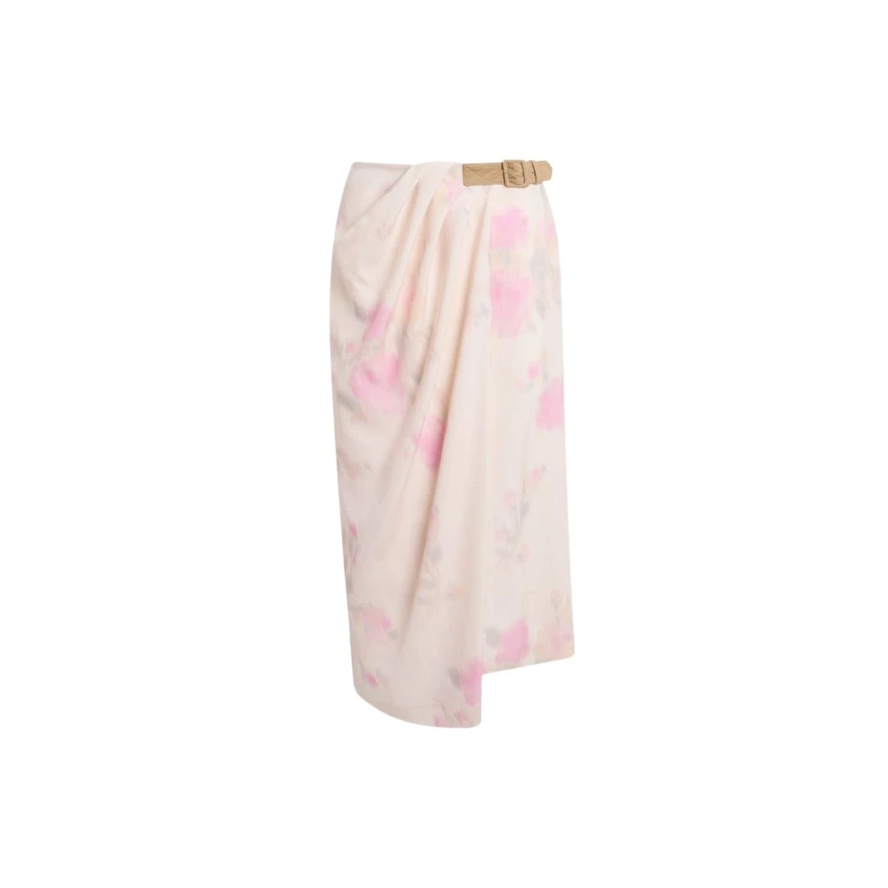 Moschino Rosa Printed Wrap Skirt