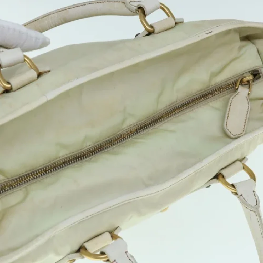 Prada Vintage Pre-owned Fabric prada-bags Beige Dames