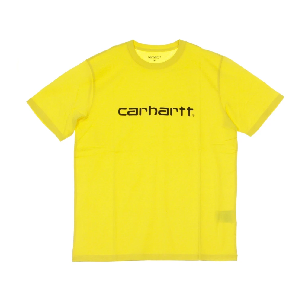Carhartt WIP Script Primula T-Shirt Geel Zwart Yellow Heren