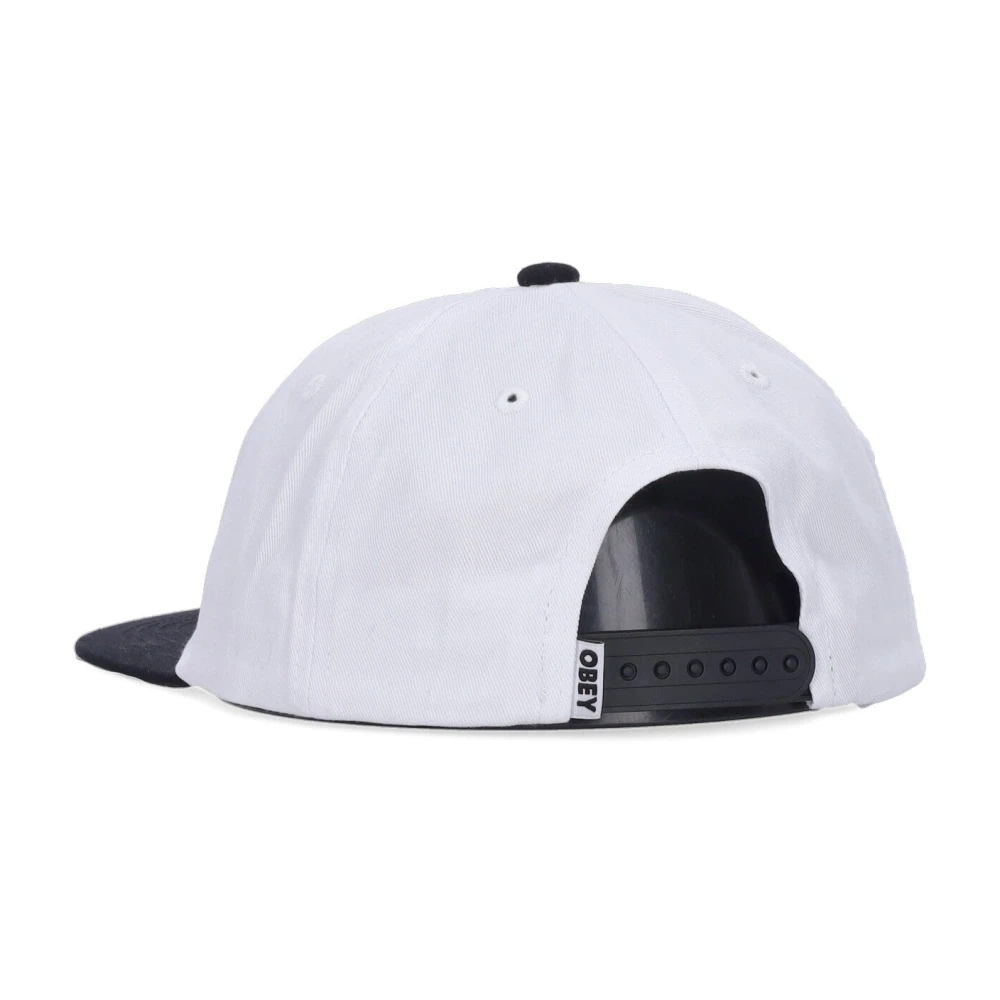 Obey Zwarte Platte Klep Snapback Pet White Heren
