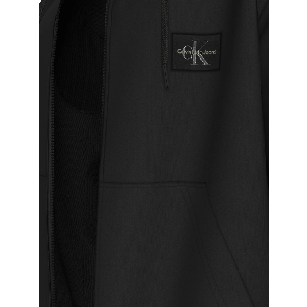Calvin Klein Zwarte katoenen hoodie Black Heren