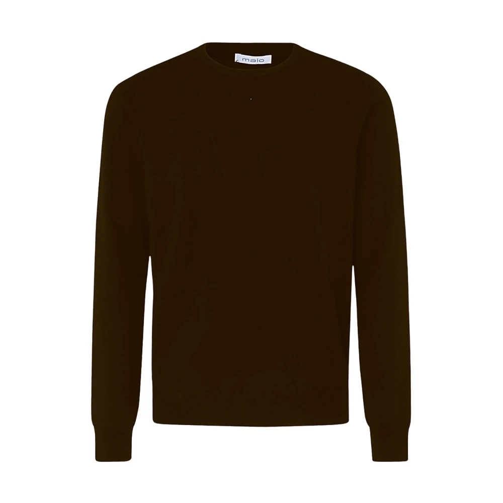 Malo Donkerbruine Cashmere Trui Brown Heren