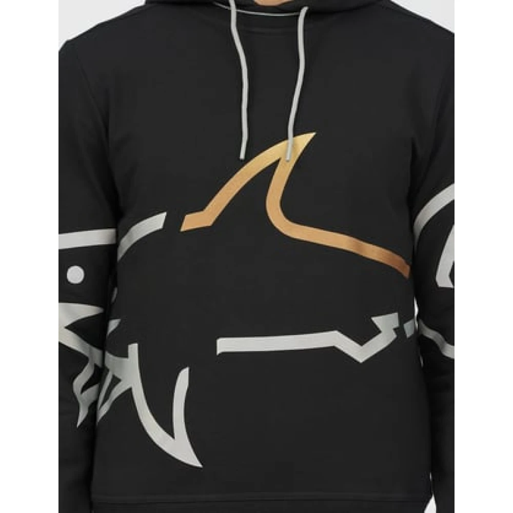 PAUL & SHARK Zwarte Sweatshirt Regular Fit Katoenmix Black Heren