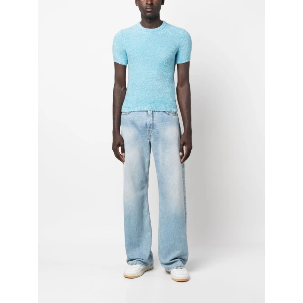 Acne Studios Klassieke Crew Neck Sweater Blue Heren