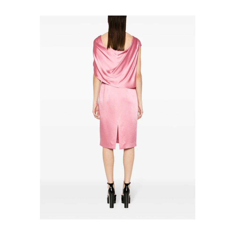 Givenchy Asymmetrische Midi Jurk Pink Dames