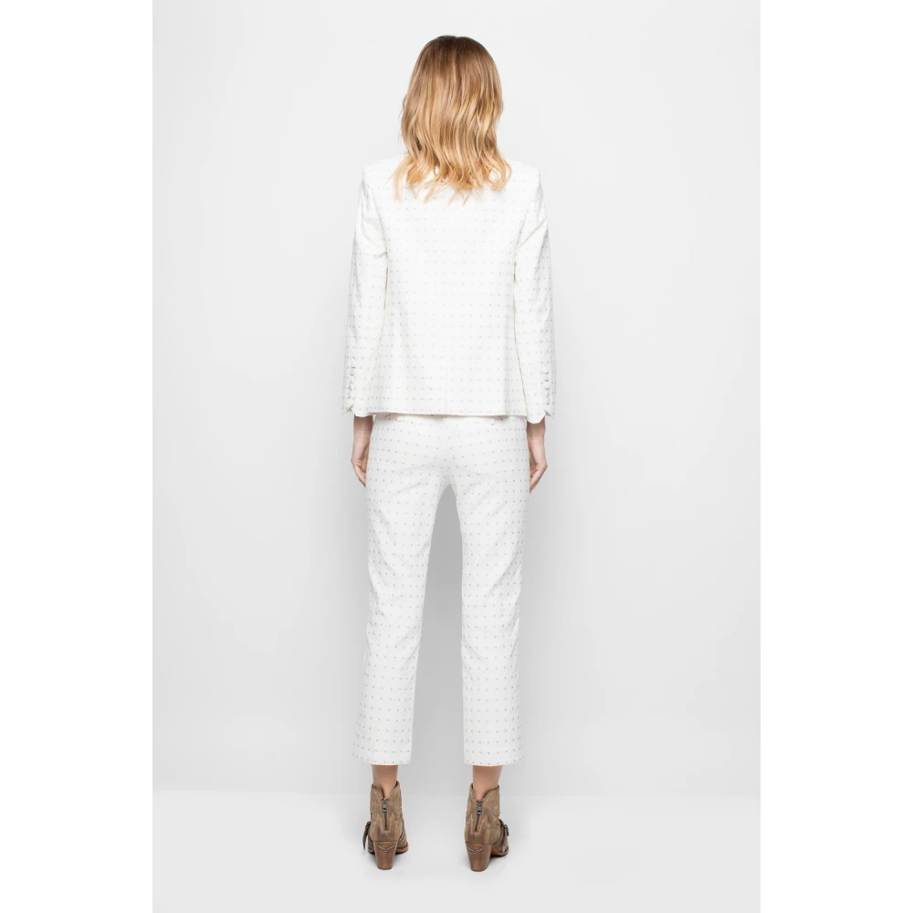 Zadig & Voltaire Stijlvolle Bloemen Chino`s White Dames