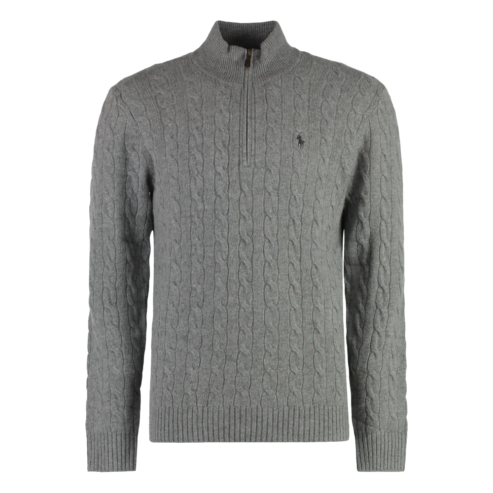 Polo Ralph Lauren Kabelgebreide Wol Kasjmier Trui Gray Heren