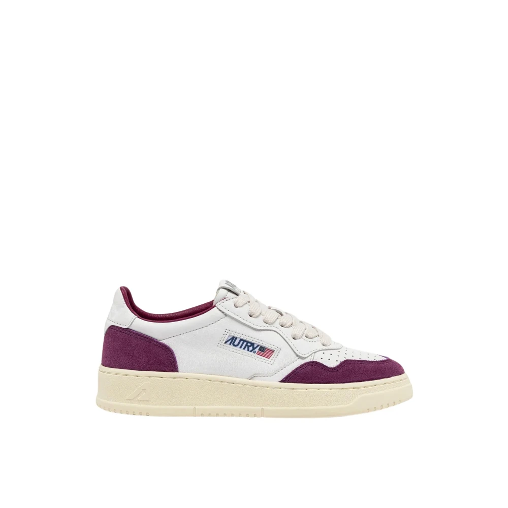Autry Women's Purple Sneakers,, White Leather Trainers Size 6 Uk