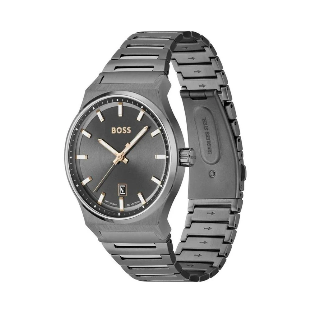 Hugo Men's Gray Modern Stainless Steel Analog Watch
