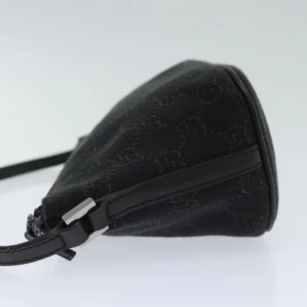 Gucci Vintage Pre-owned Canvas pouches Black Dames