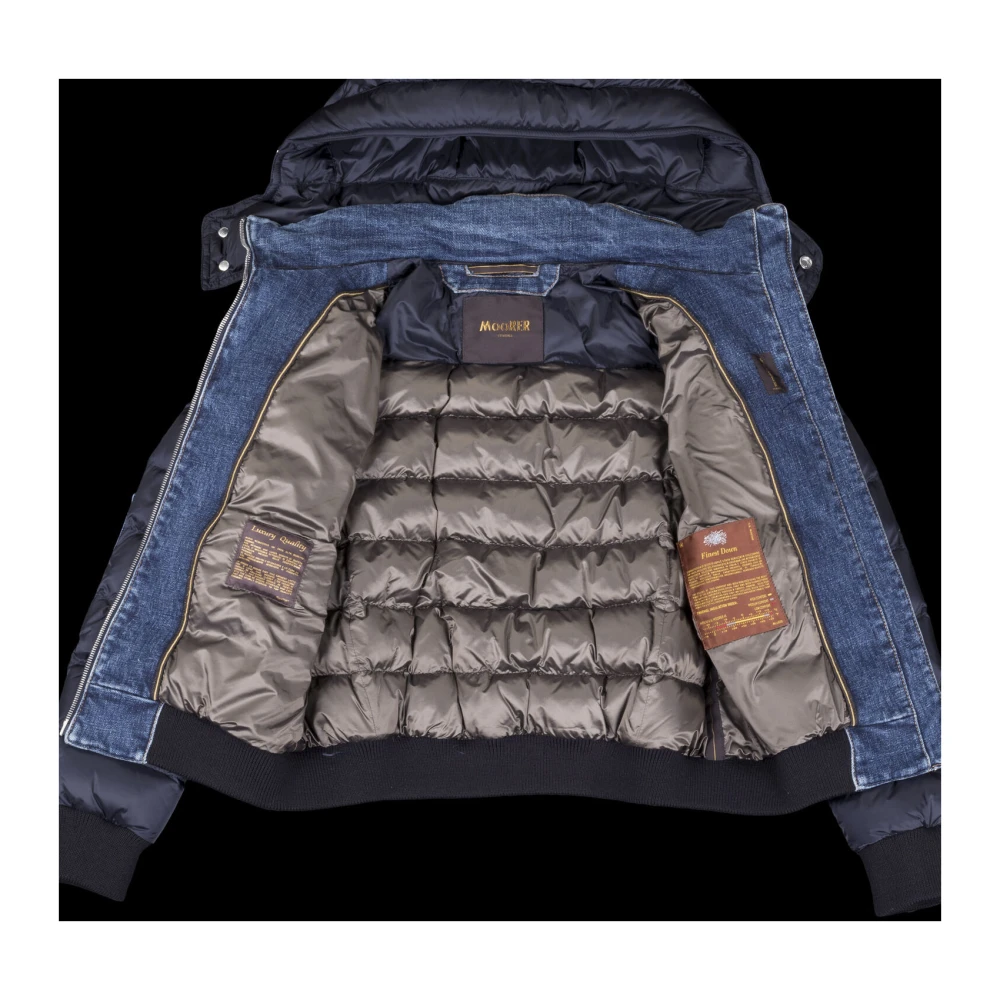 Moorer Iconische bomberjack met ganzendons Blue Dames