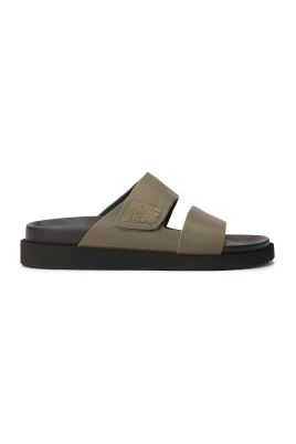 Khaki flip-flops med två remmar