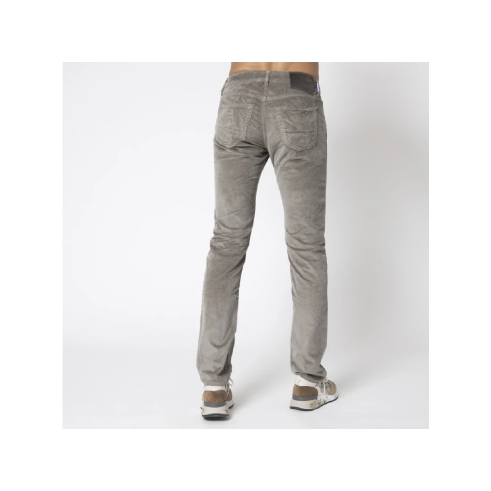 Jacob Cohën Slim Fit Corduroy Jeans in Taupe Grijs Gray Heren