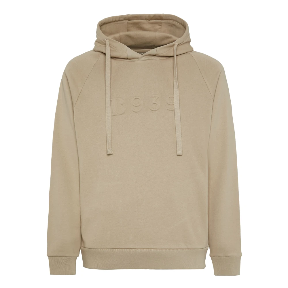 Boggi Milano Hoodie van gerecycled katoenmengsel Beige Heren