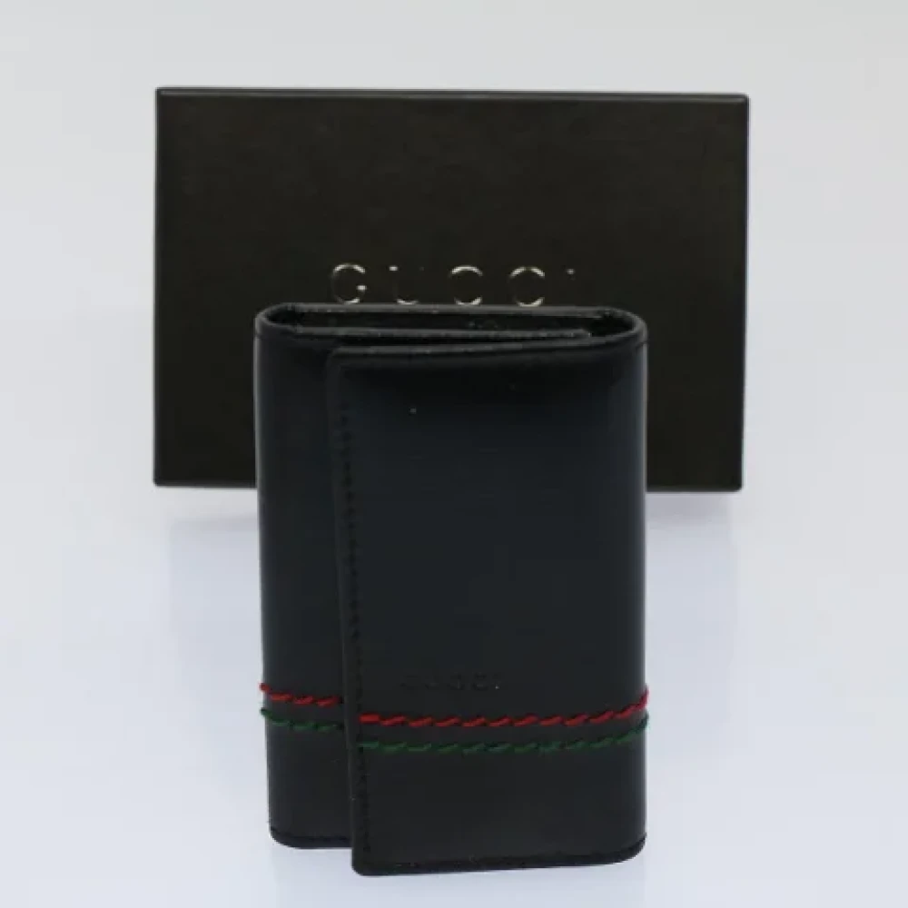 Gucci Vintage Pre-owned Leather wallets Black Dames
