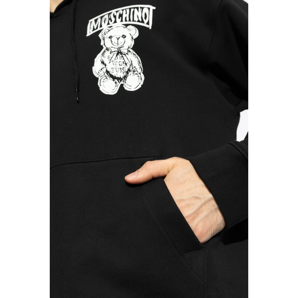 Moschino Sweatshirt met print Black Heren