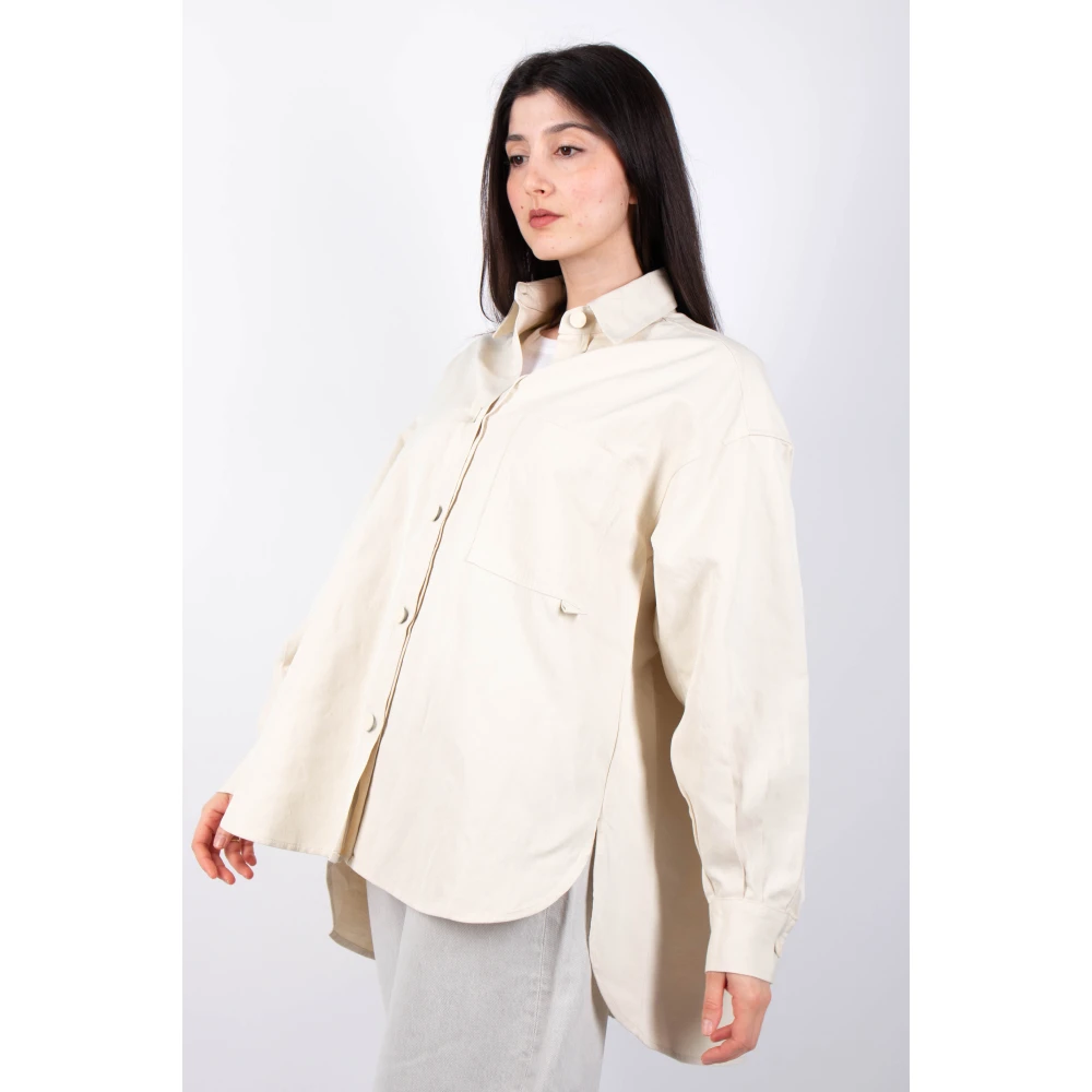 Roberto Collina Beige Overshirt Stijlvol Model Beige Dames