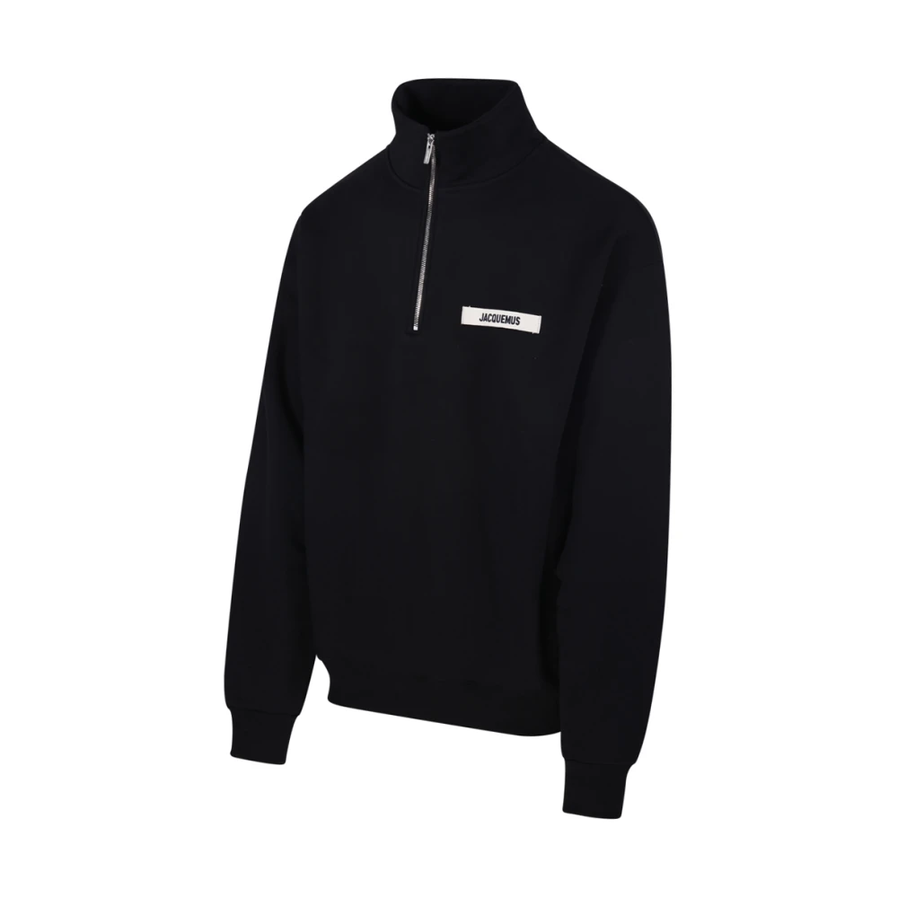 Jacquemus Zwarte Gros Grain Sweatshirt Black Heren