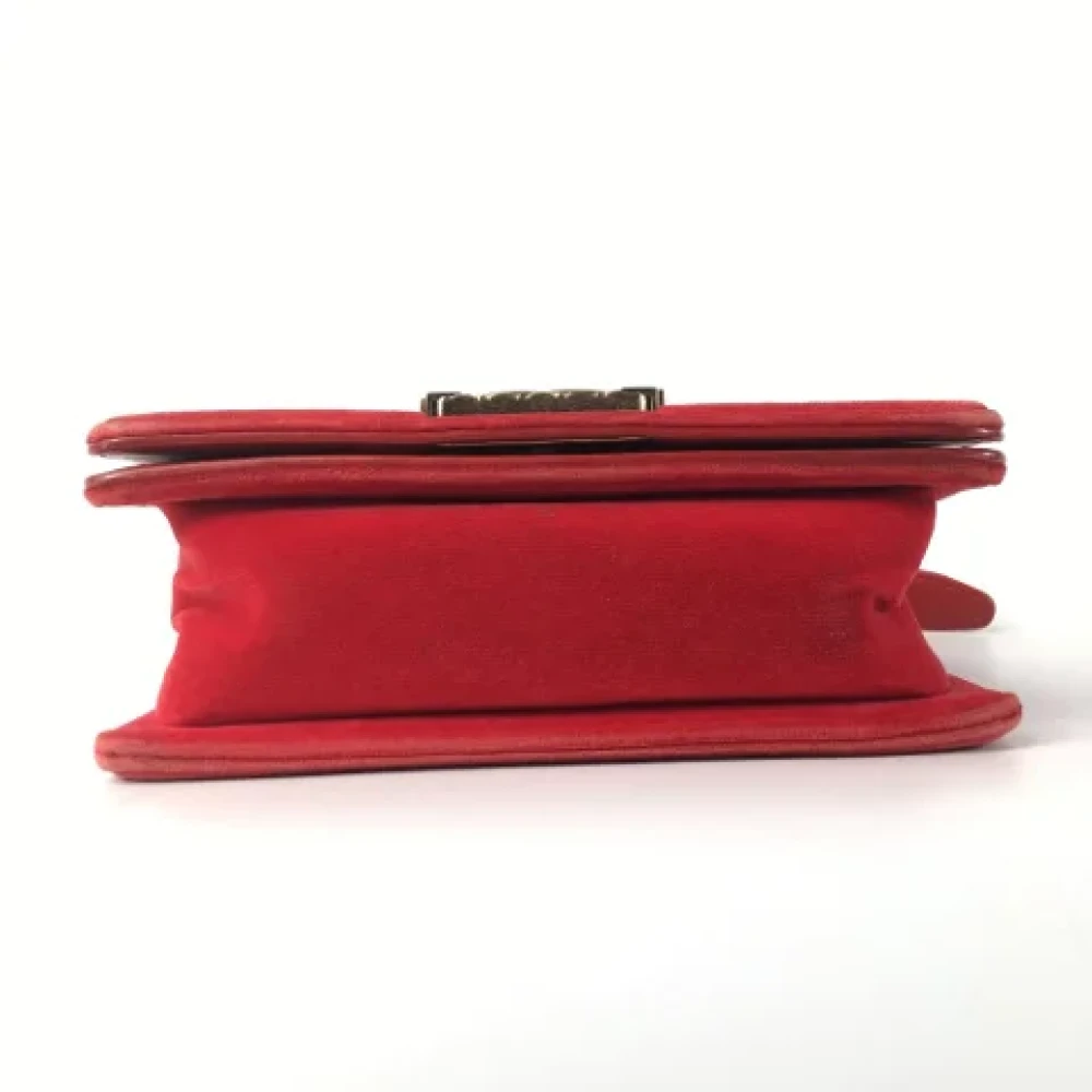 Chanel Vintage Pre-owned Velvet chanel-bags Red Dames