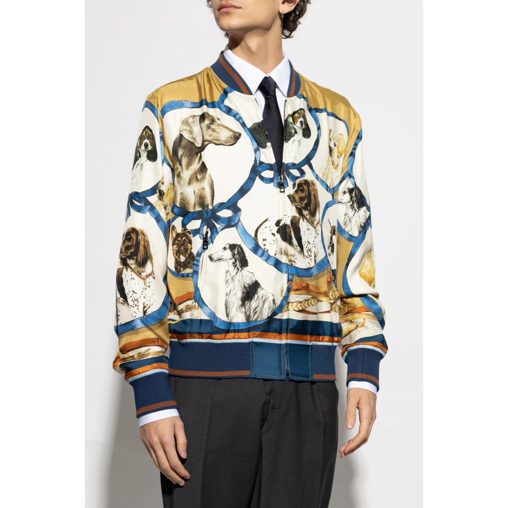 Dolce & Gabbana Zijden bomberjack Multicolor Heren