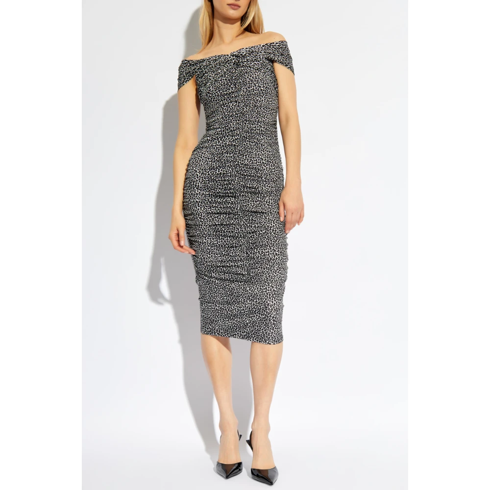 Michael Kors Jurk met dierenmotief Black Dames