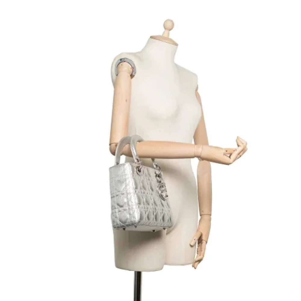 Dior Vintage Pre-owned Leather dior-bags Gray Dames