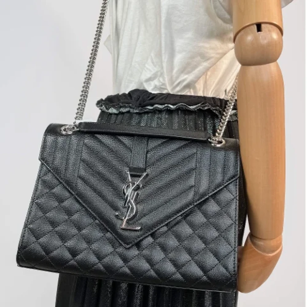 Yves Saint Laurent Vintage Pre-owned Leather handbags Black Dames
