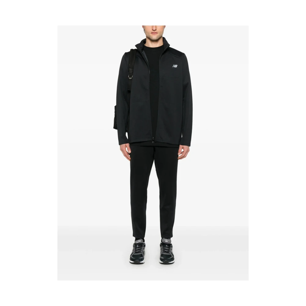 New Balance Reflecterend Zwart Sweatshirt met Zakken Black Heren