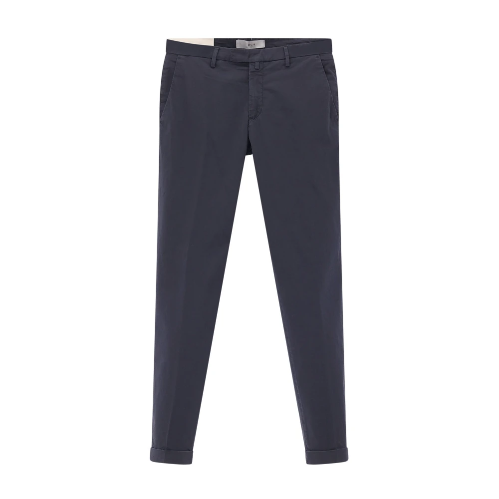 Briglia Herr Blå Byxor L, Bomull, Slim-Fit Chino