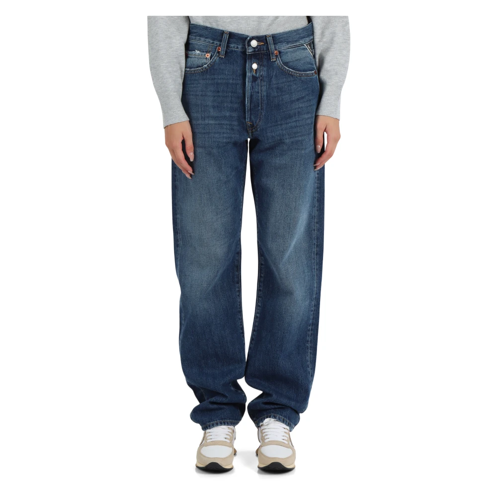 Replay Straight Fit Five-Pocket Jeans Blue Dames