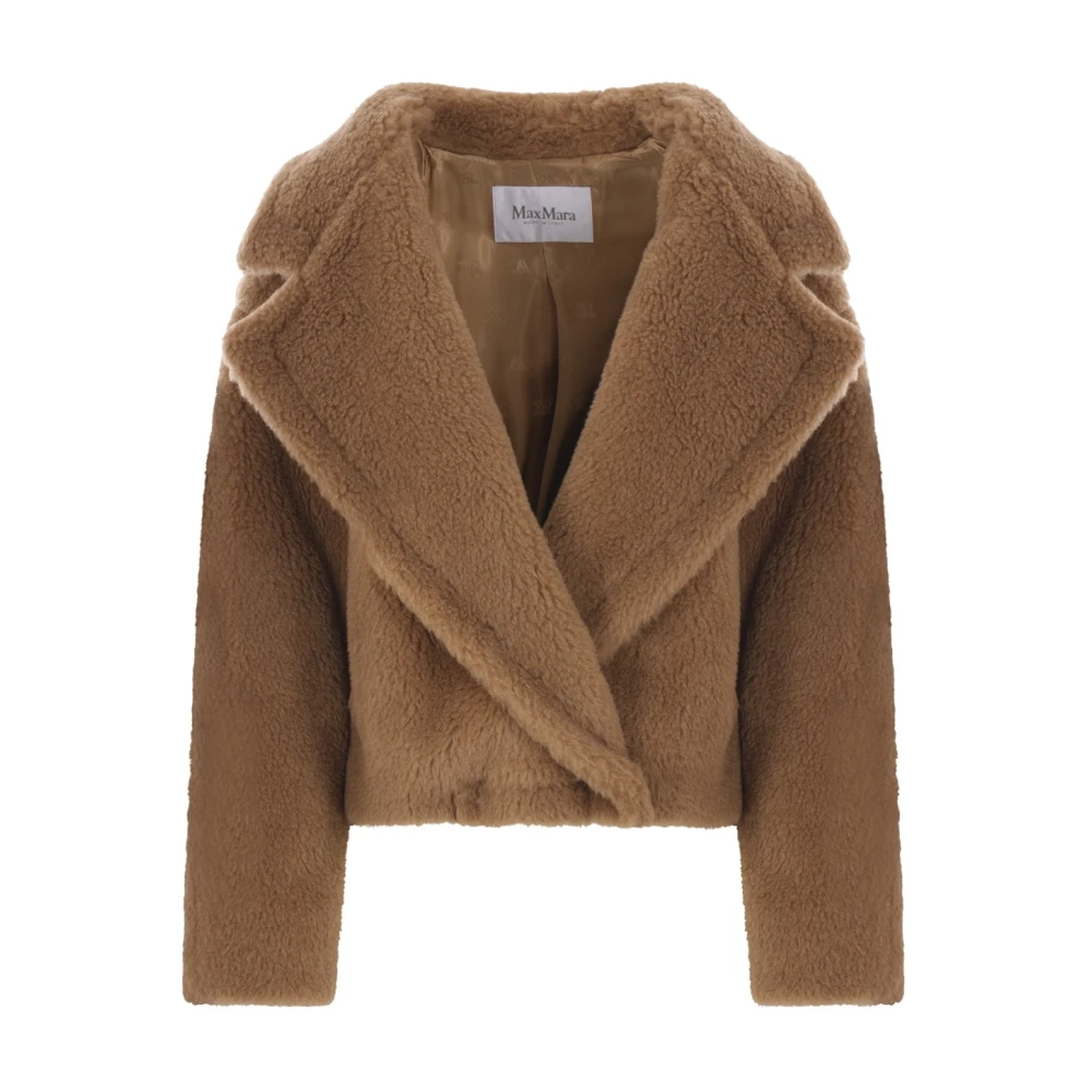 Max Mara Brun Teddy Cropped Kappa Brown, Dam