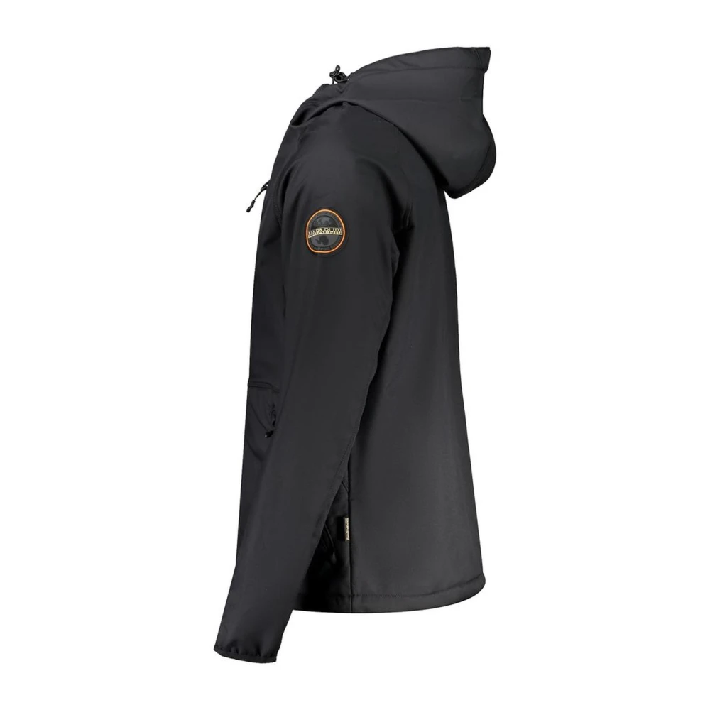 Napapijri Zwarte Hoodie met Logodetail Black Heren