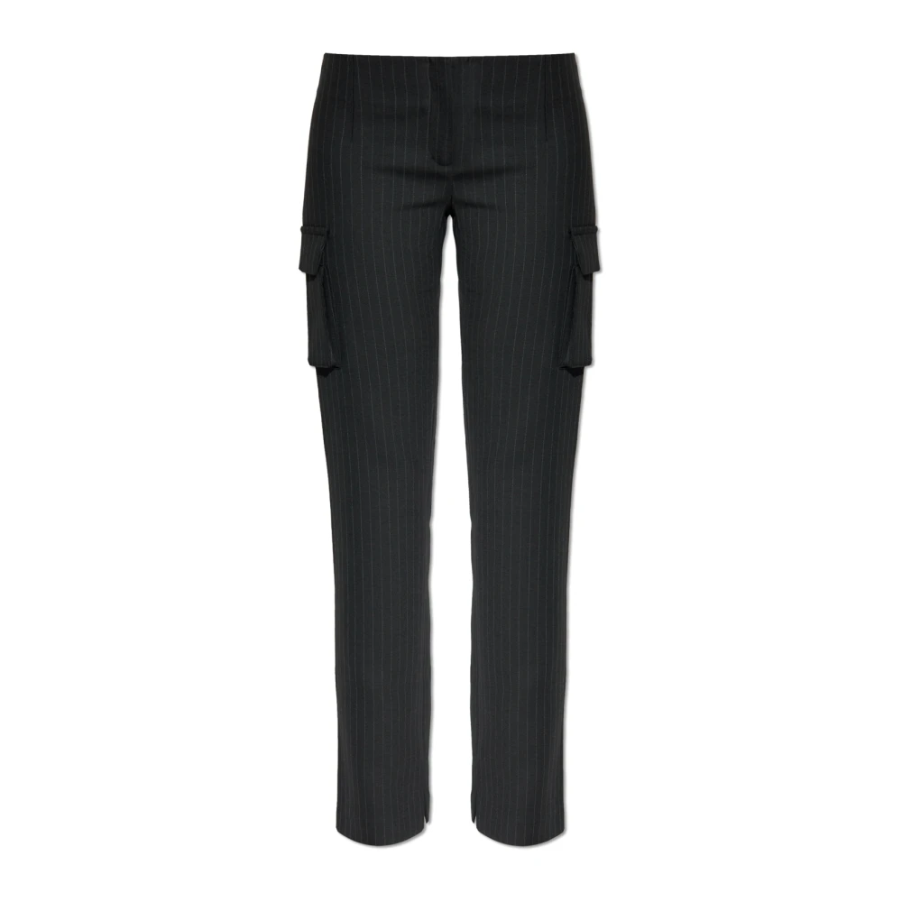 Misbhv Broek met gestreept patroon Black Dames