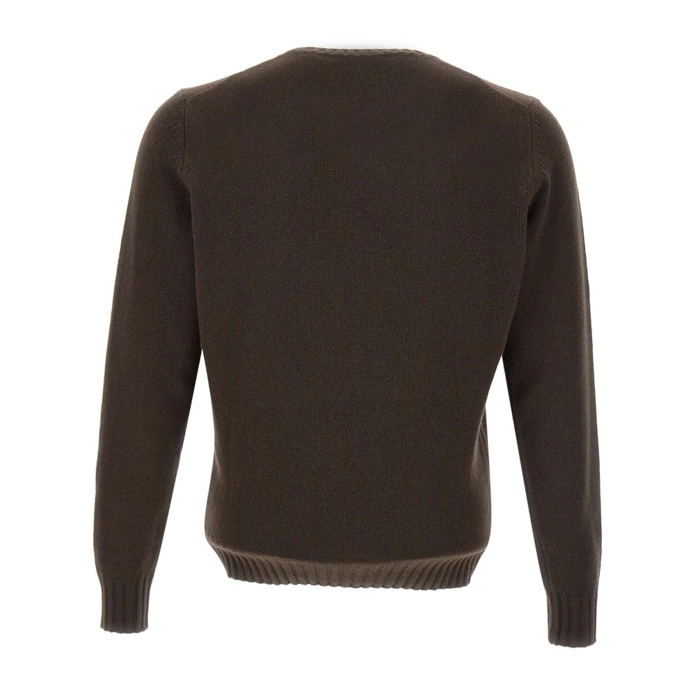 Filippo De Laurentiis Bruine Wol Kasjmier Ronde Hals Sweater Brown Heren