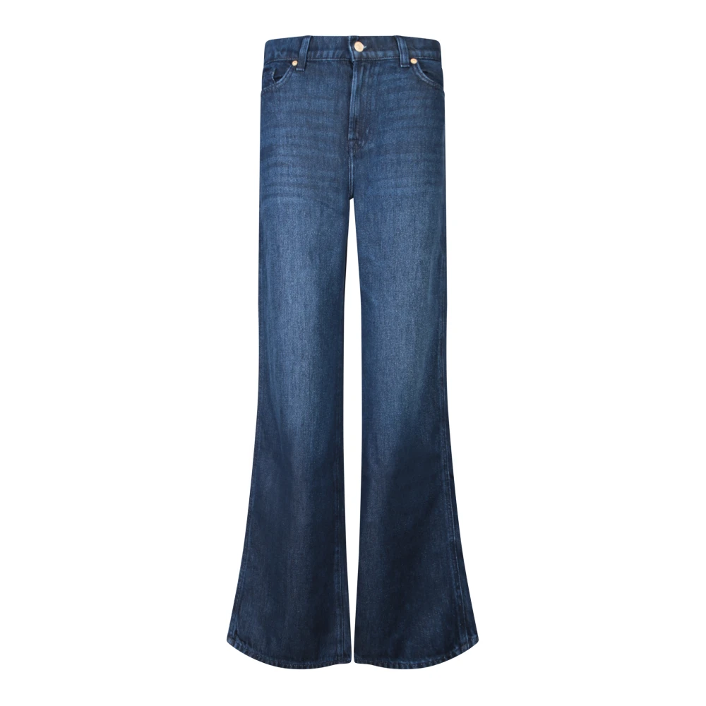 7 For All Mankind Jeans Flare: Denim blauw Blue Dames