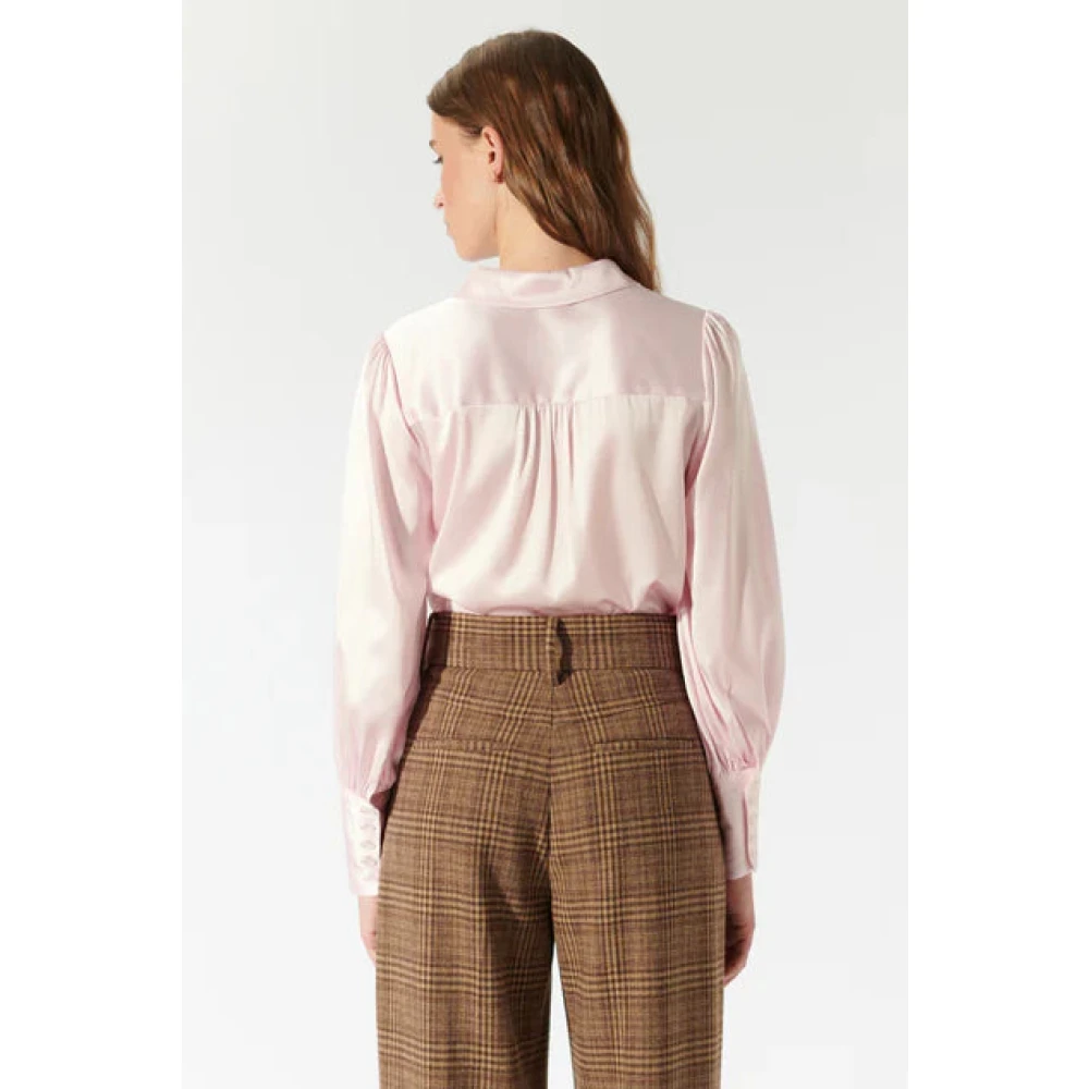 Dea Kudibal Zijden Stretch Blouse Balletstijl Pink Dames