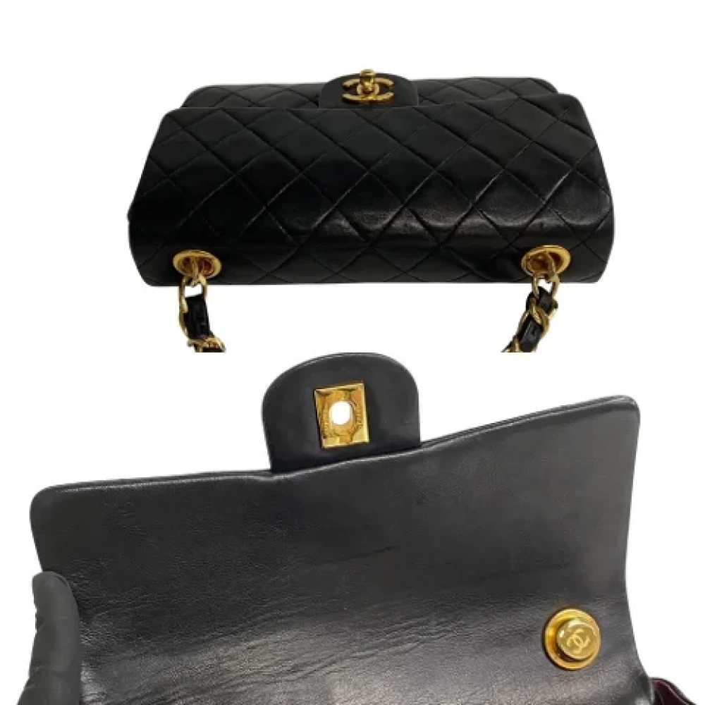 Chanel Vintage Pre-owned Leather handbags Black Dames