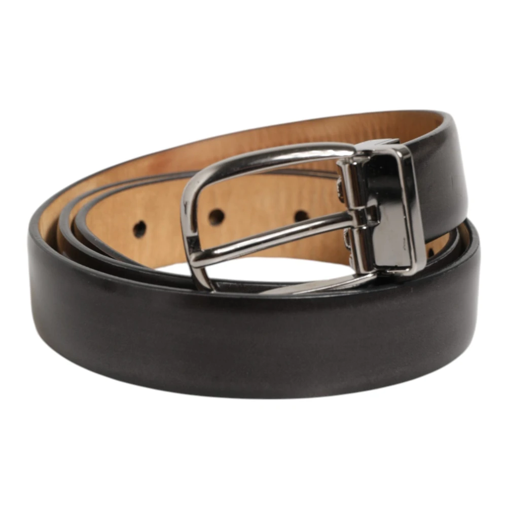 Dolce & Gabbana Uomo Nero Cintura In Pelle Di Vitello