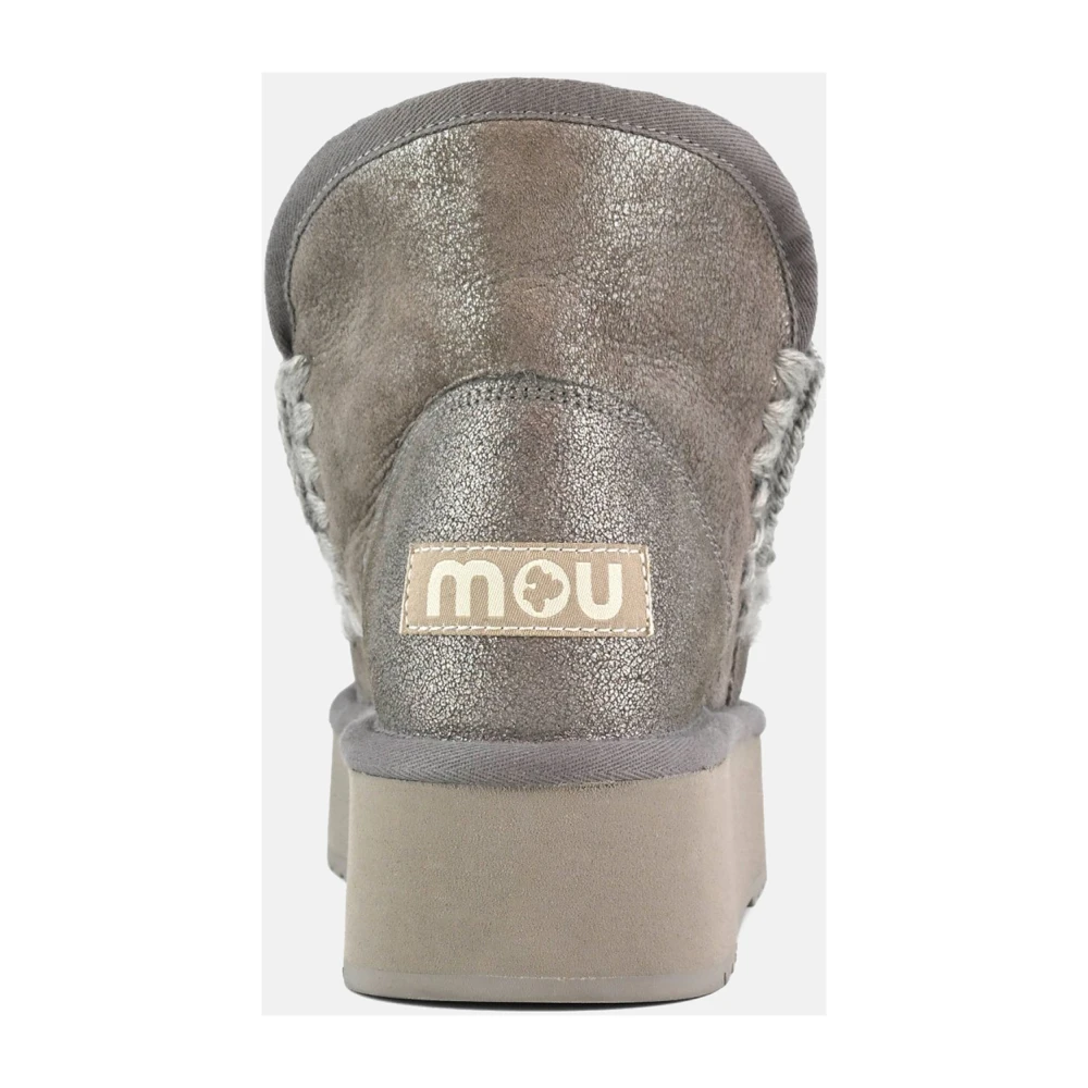 Mou Metallic Mini Eskimo Platform Boot Gray Dames