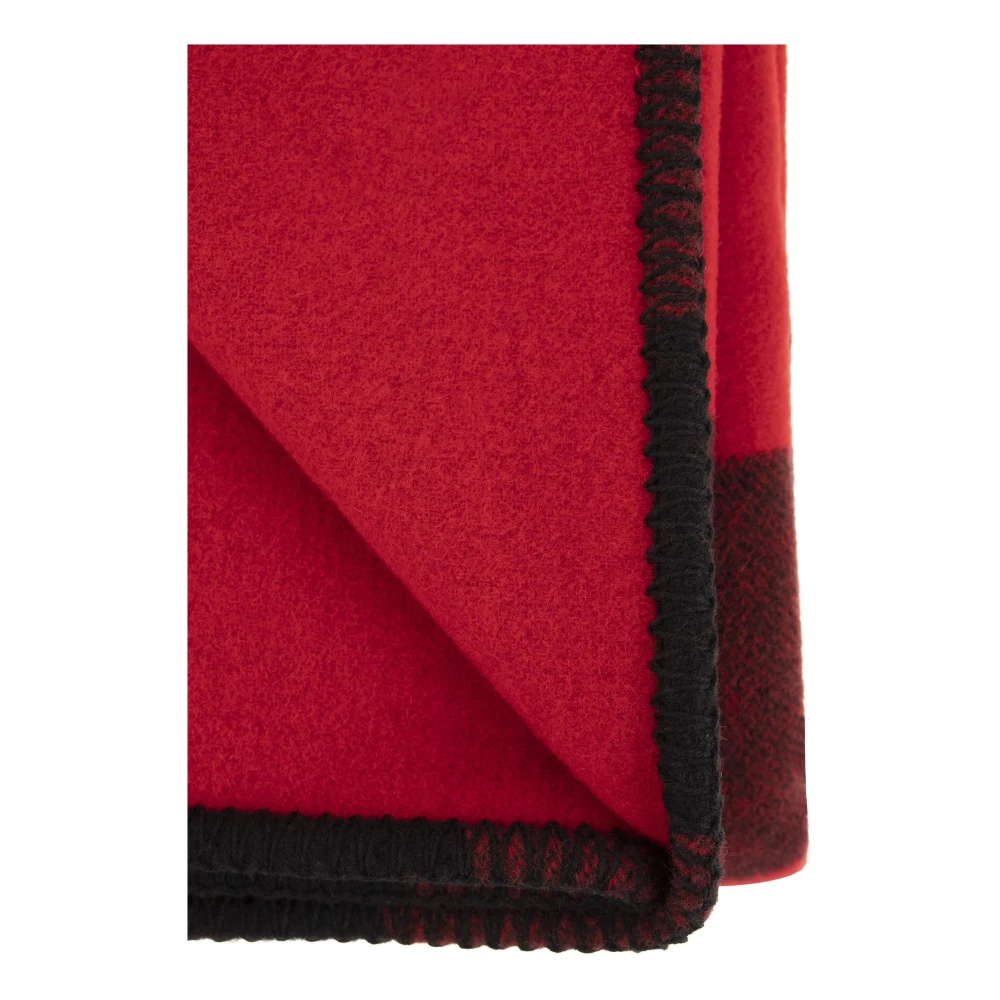 Woolrich Geruit Sjaal Warm en Gezellig Made in Italy Red Dames