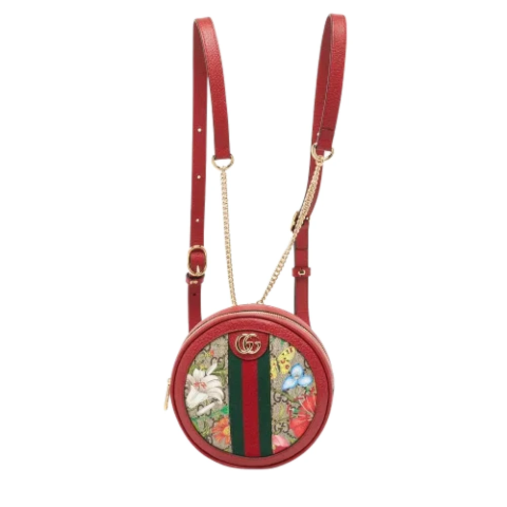 Gucci Vintage Pre-owned Coated canvas backpacks Red Dames