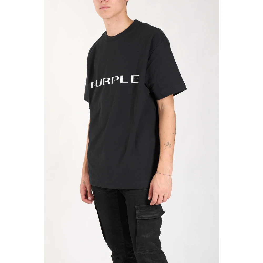 Purple Brand Vintage Logo Print T-shirt Black Heren